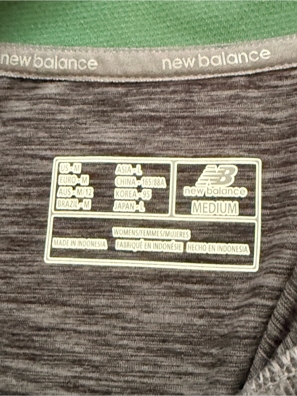 New Balance NB Dry 1/2 Zip Pullover Gray Green Thumbholes Women’s M - Picture 4 of 11